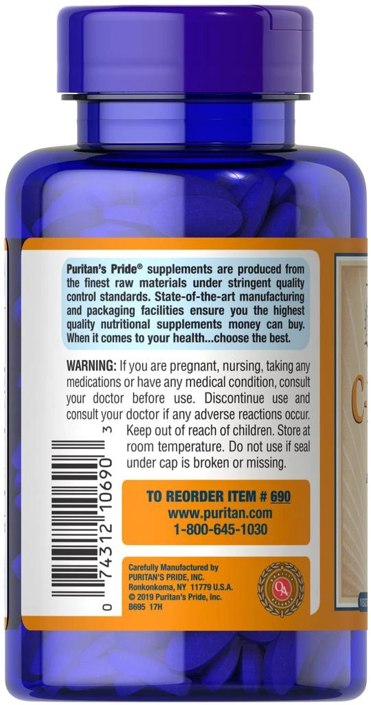 商品Puritan's Pride|Vitamin C 1000 mg, Bioflavonoids, Rose Hips 100 ct,价格¥149-¥297,第5张图片详细描述