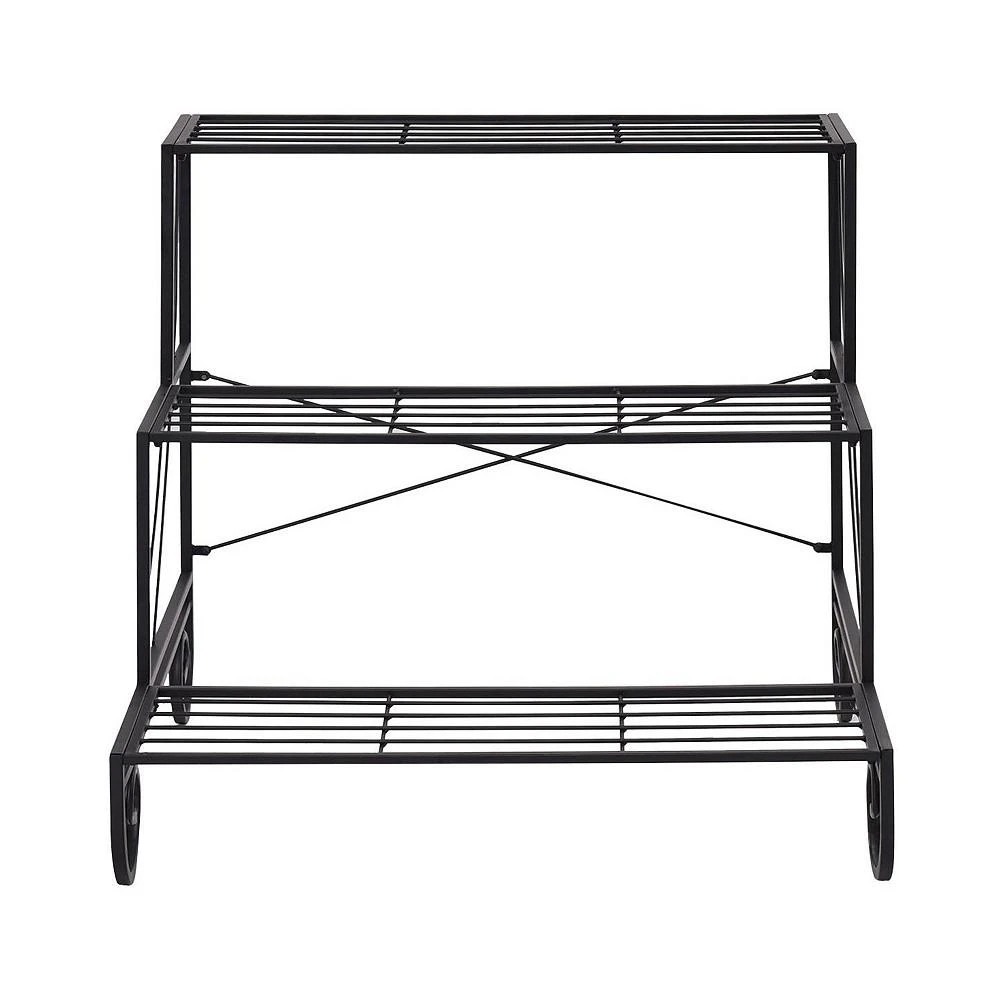 商品Costway|3 Tier Outdoor Metal Plant Stand Flower Planter Garden Display,价格¥348,第1张图片