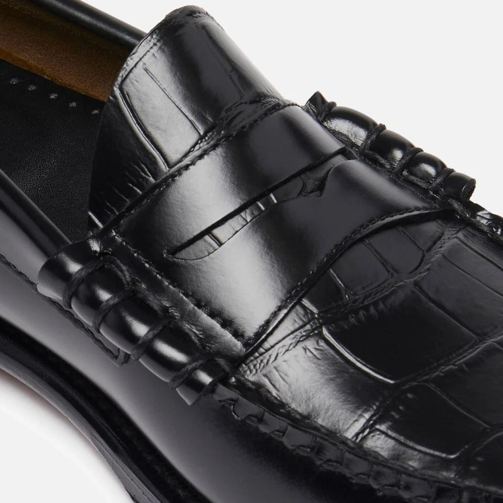 商品G.H. Bass|G.H Bass Men's Larson Moc Croc-Embossed Leather Penny Loafers,价格¥1368,第4张图片详细描述