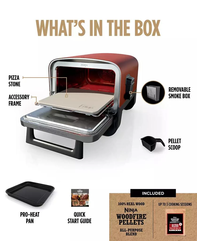 Woodfire Pizza Oven, 8-in-1 Outdoor Oven, 5 Pizza Settings, Up to 700 Fahrenheit High Heat, BBQ (Barbecue) Smoker - OO101 商品