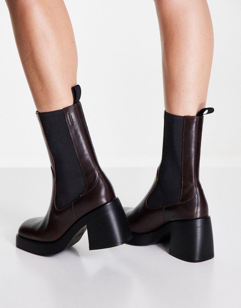 商品Vagabond|Vagabond Brooke leather chelsea platform boots in java,价格¥1274,第5张图片详细描述