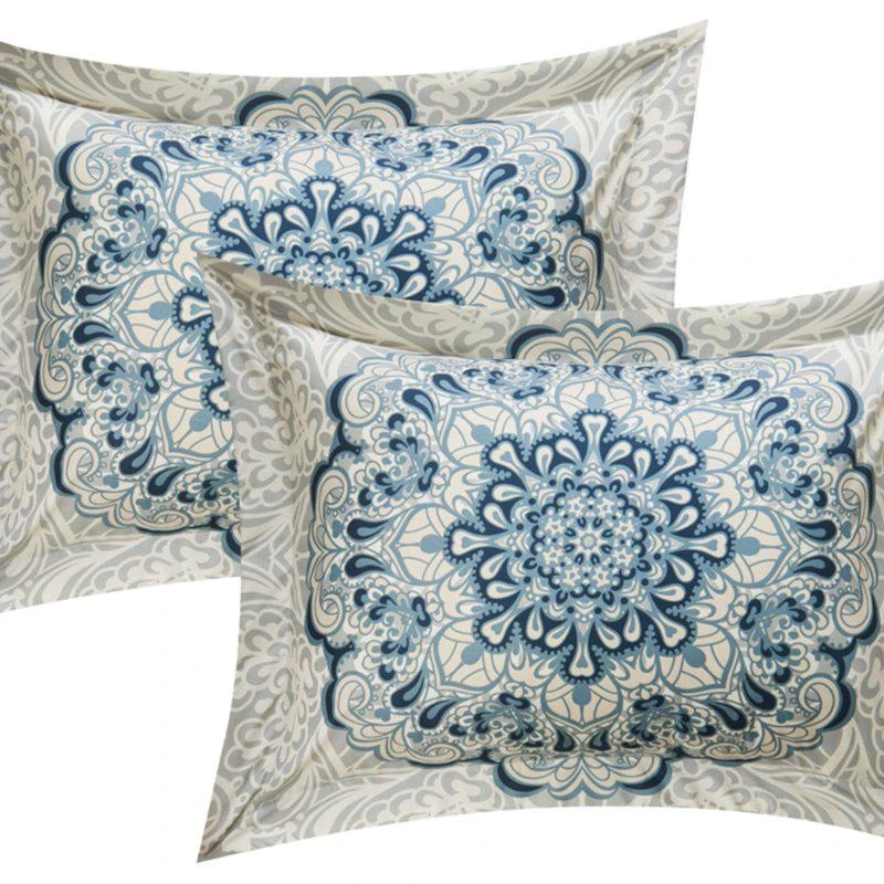 商品Chic Home Design|Amina 6 Piece Reversible Comforter Set Large Scale Boho Inspired Medallion Paisley Print Design Bed In A Bag TWIN,价格¥898,第2张图片详细描述