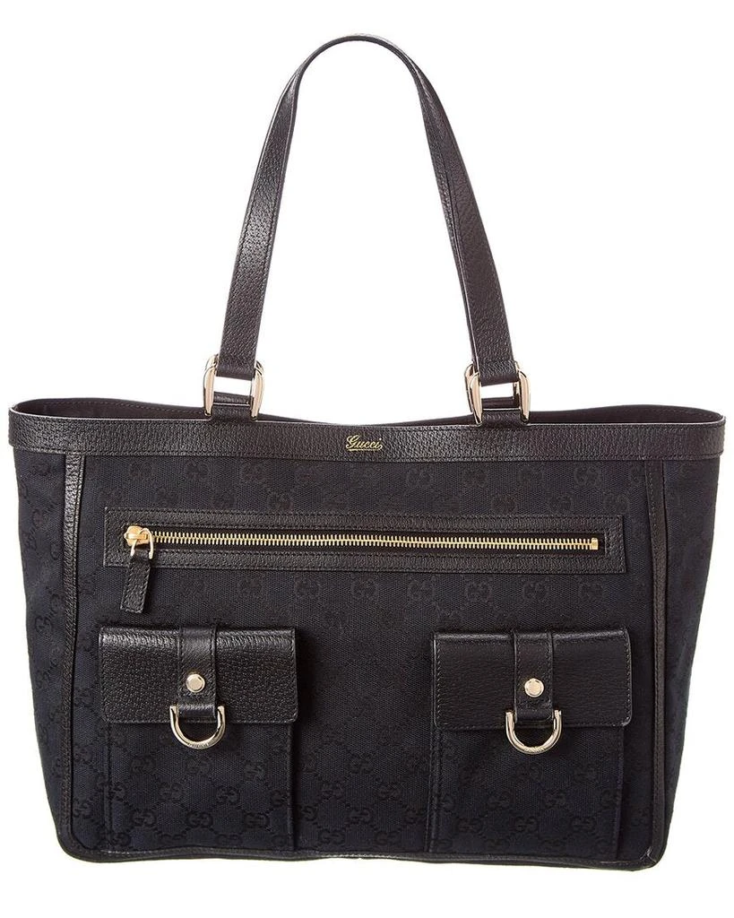 商品[二手商品] Gucci|Gucci Black GG Canvas Abbey Tote (Authentic Pre-Owned),价格¥4786,第1张图片
