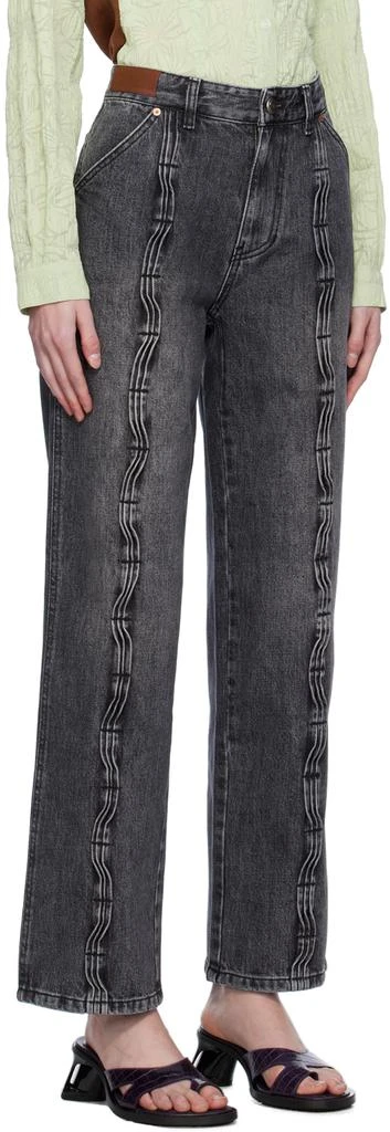 商品ANDERSSON BELL|Black Wave Jeans,价格¥1090,第2张图片详细描述
