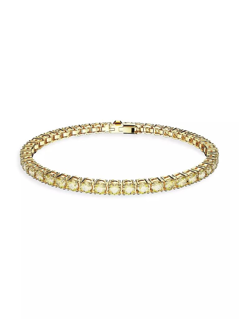 商品Swarovski|Matrix Gold-Plated & Crystal Tennis Bracelet,价格¥1718,第1张图片