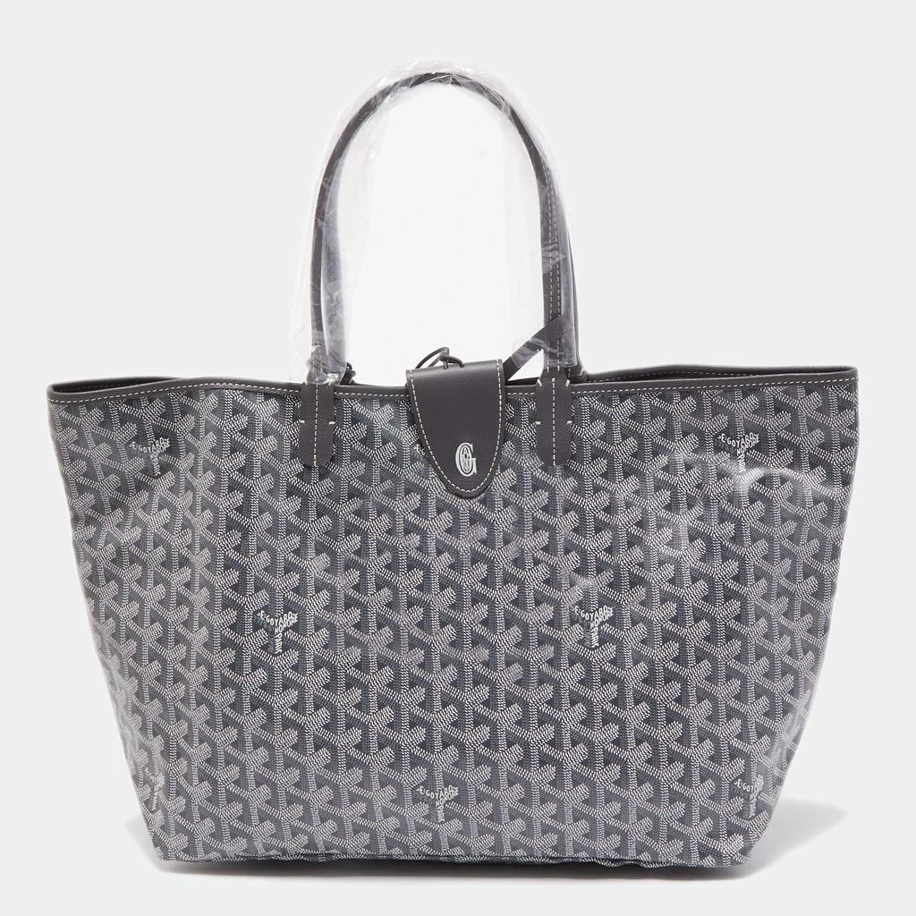 商品Goyard|Goyard Grey Goyardine Coated Canvas and Leather Saint Louis PM Tote w/Bag Clip,价格¥27519,第1张图片