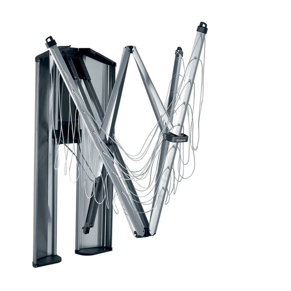 商品Brabantia|Wallfix Wall-Mounted Clothesline, 79', 24 Meter with Protection, Storage Box,价格¥3506,第2张图片详细描述
