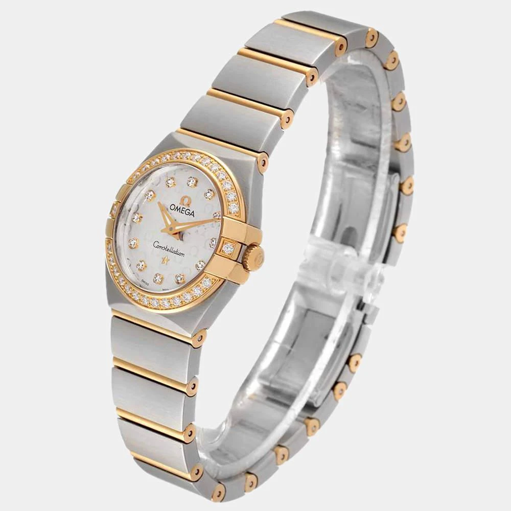 商品[二手商品] Omega|Omega Silver Diamonds Yellow Gold And Stainless Steel Constellation 123.25.24.60.52.002 Women's Wristwatch 24 mm,价格¥37205,第4张图片详细描述