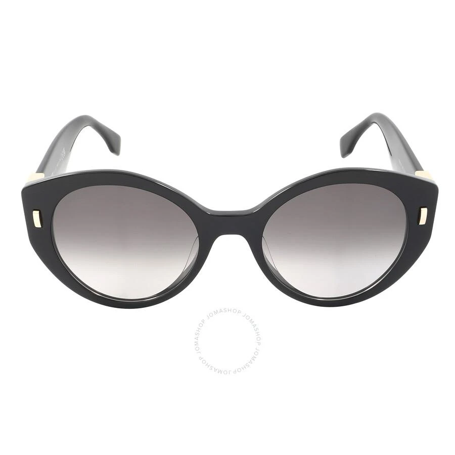 商品Fendi|Gradient Smoke Round Ladies Sunglasses FE40037U 01B 55,价格¥1083,第1张图片