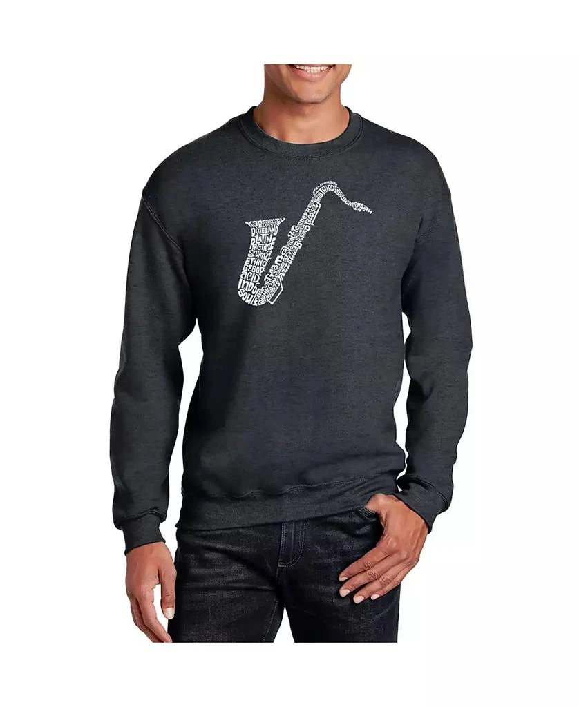 商品LA Pop Art|Men's Word Art Sax Crewneck Sweatshirt,价格¥295,第1张图片