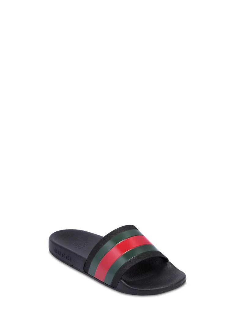 商品Gucci|Web Print Rubber Slide Sandals,价格¥1798,第1张图片详细描述