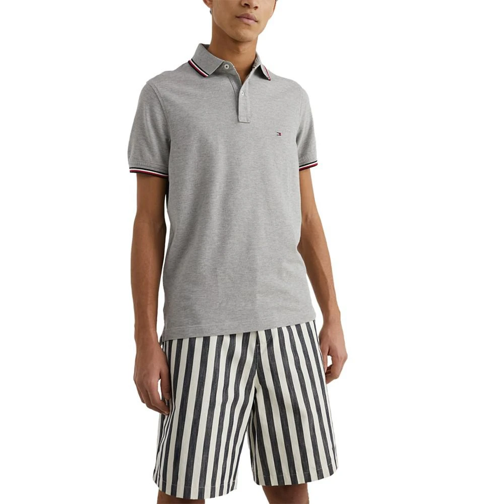 Men's Tipped Slim Fit Short Sleeve Polo Shirt 商品