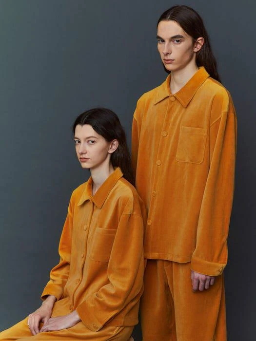 商品ATEMPO|Velour Pajama Couple Set (Mustard),价格¥1912,第5张图片详细描述