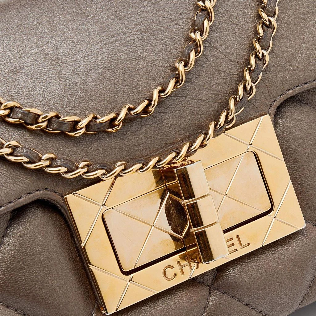 商品[二手商品] Chanel|Chanel Brown Quilted Leather Turn Lock Flap Bag,价格¥8723,第5张图片详细描述