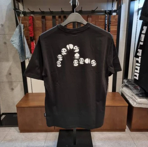 商品Evisu|【享贝家】（国内现货-QD）Evisu 福神 小熊猫图案休闲宽松短袖T恤 男女同款 EU2UTS703,价格¥227,第1张图片