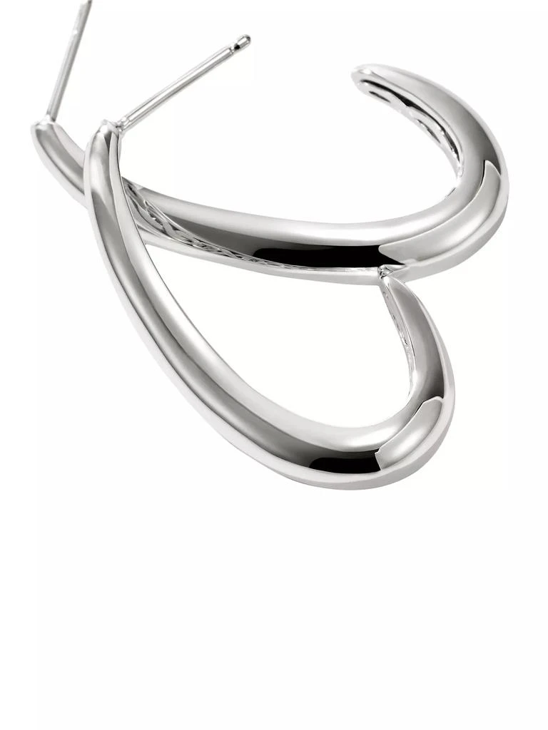 商品John Hardy|Surf Sterling Silver Medium Wavy Hoop Earrings,价格¥5433,第4张图片详细描述