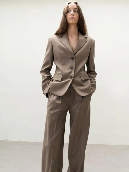 商品AVA MOLLI|One Tuck Wide Pt (COCOA),价格¥1243,第3张图片详细描述