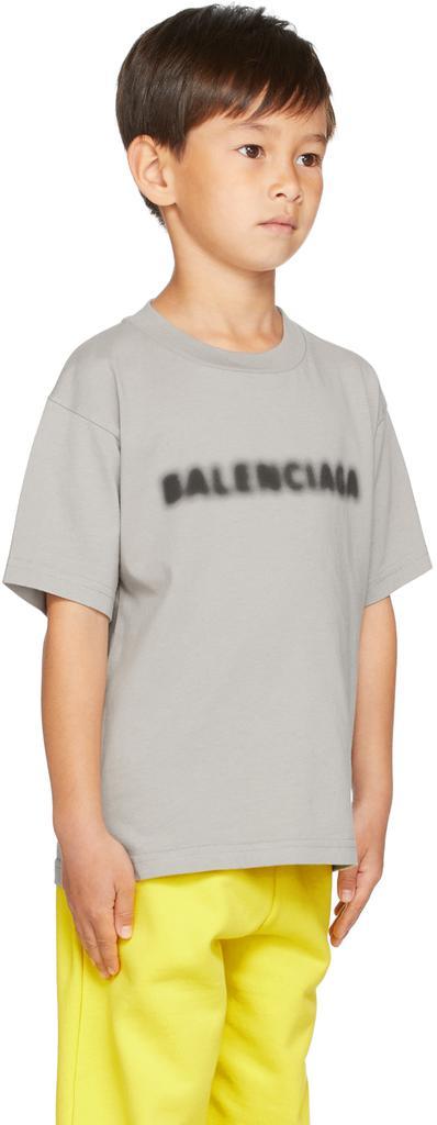 商品Balenciaga|Kids Grey Blurry T-Shirt,价格¥1310,第5张图片详细描述