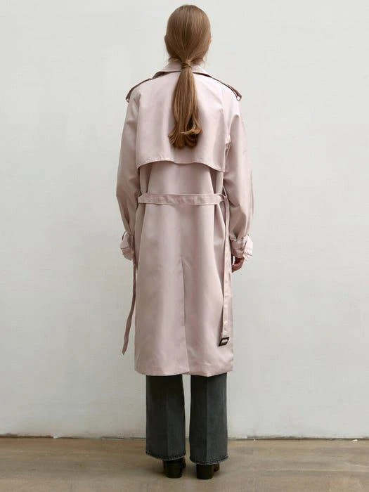 商品NICK&NICOLE|Oversized Double Trench Coat (Light Pink),价格¥778,第5张图片详细描述