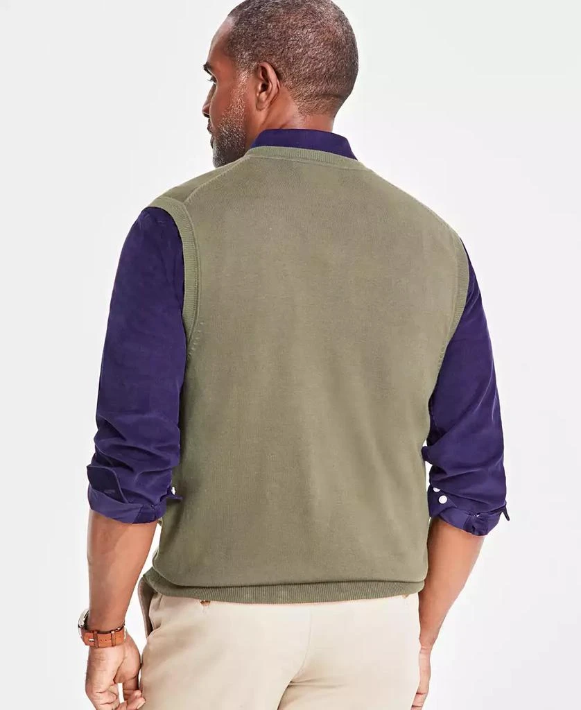 商品Club Room|Men's Solid V-Neck Sweater Vest, Created for Macy's,价格¥388,第4张图片详细描述