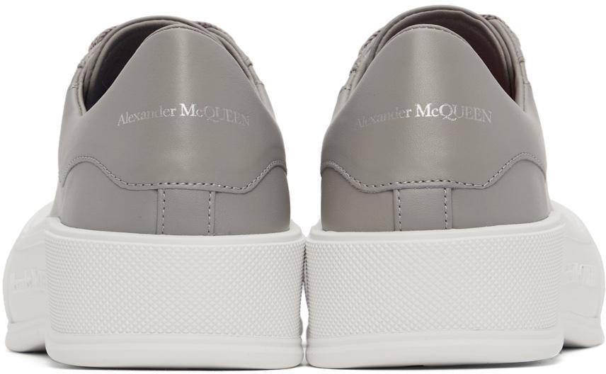 商品Alexander McQueen|Grey Leather Deck Lace-Up Plimsoll Sneakers,价格¥2274,第6张图片详细描述