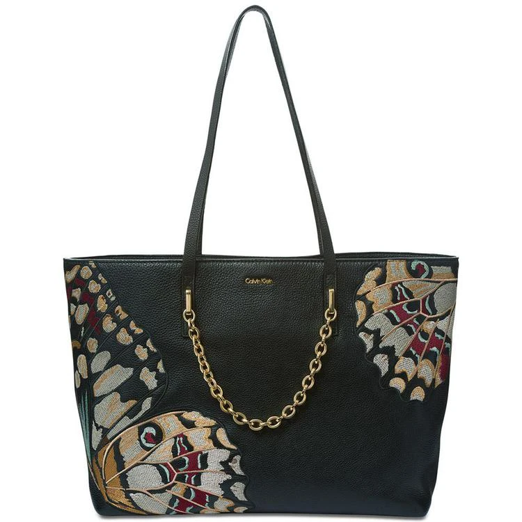 商品Calvin Klein|Hera Embroidered Butterfly Extra-Large Tote,价格¥1559,第1张图片