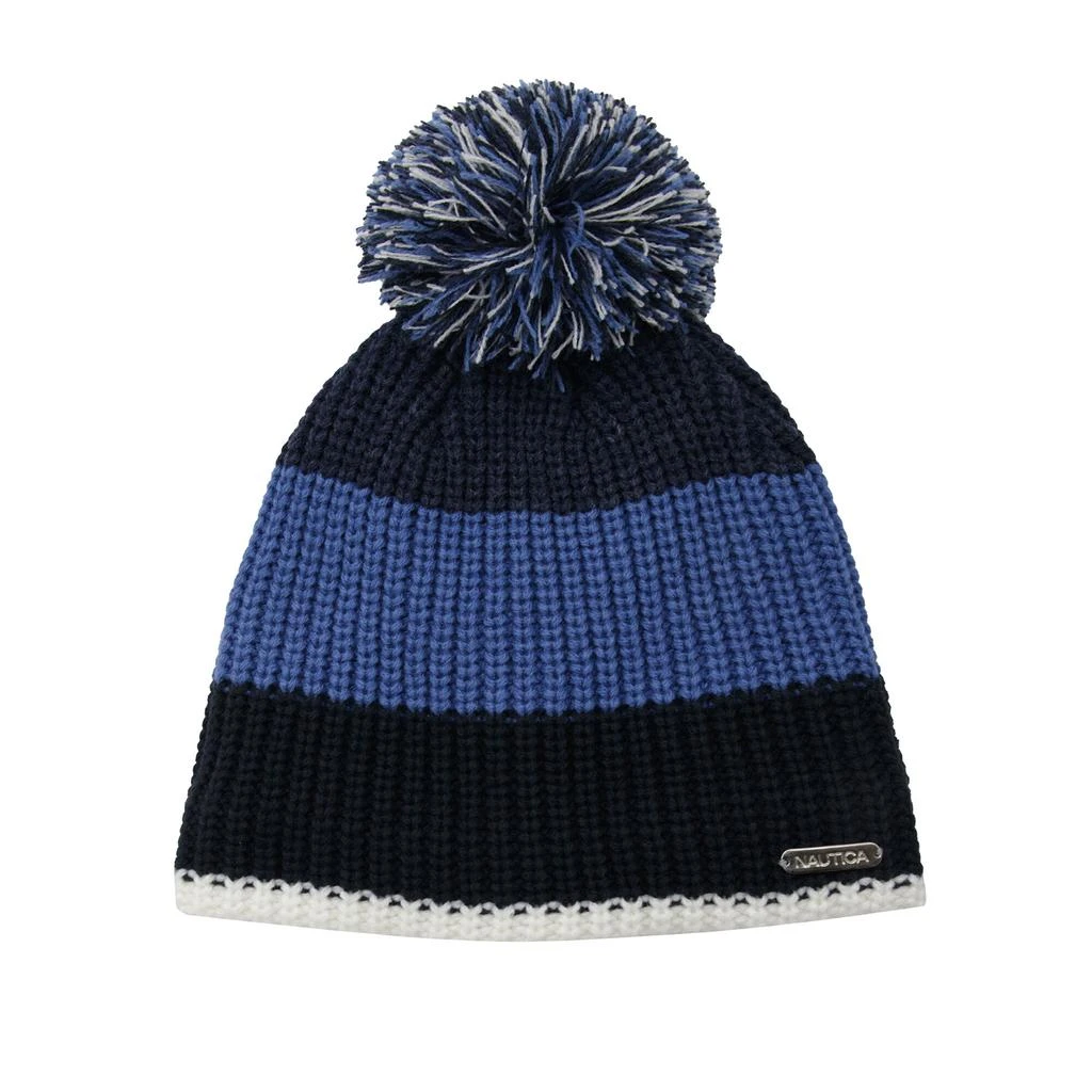 商品Nautica|Nautica Womens Colorblock Pom-Pom Beanie,价格¥112,第2张图片详细描述