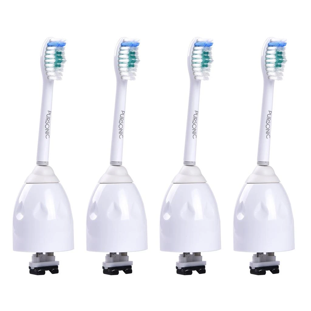 商品PURSONIC|Pursonic Standard Replacement Brush Heads For Philips Sonicare E series, fits Sonicare Advance, CleanCare, Elite, Essence and Xtreme Philips Brush Handles,价格¥278,第1张图片