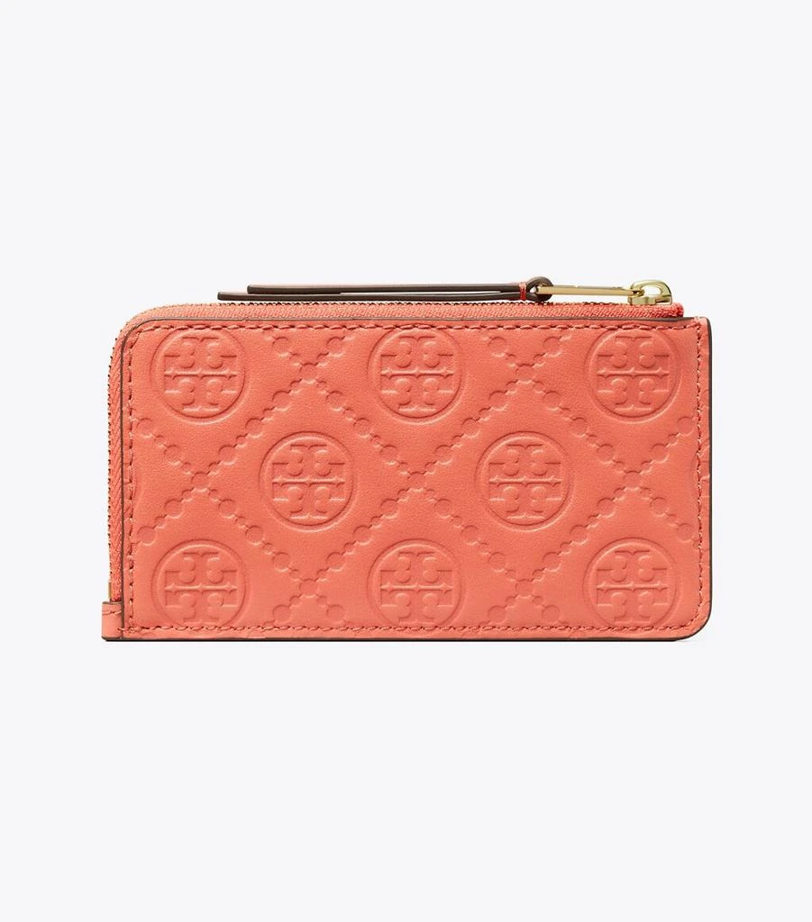 商品Tory Burch|T Monogram Leather Zip Card Case,价格¥1225,第3张图片详细描述