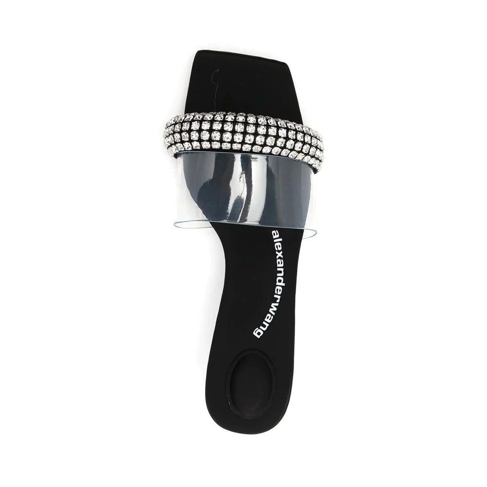 ALEXANDER WANG 女透明色女士露趾高跟拖鞋 30421S001-001 商品