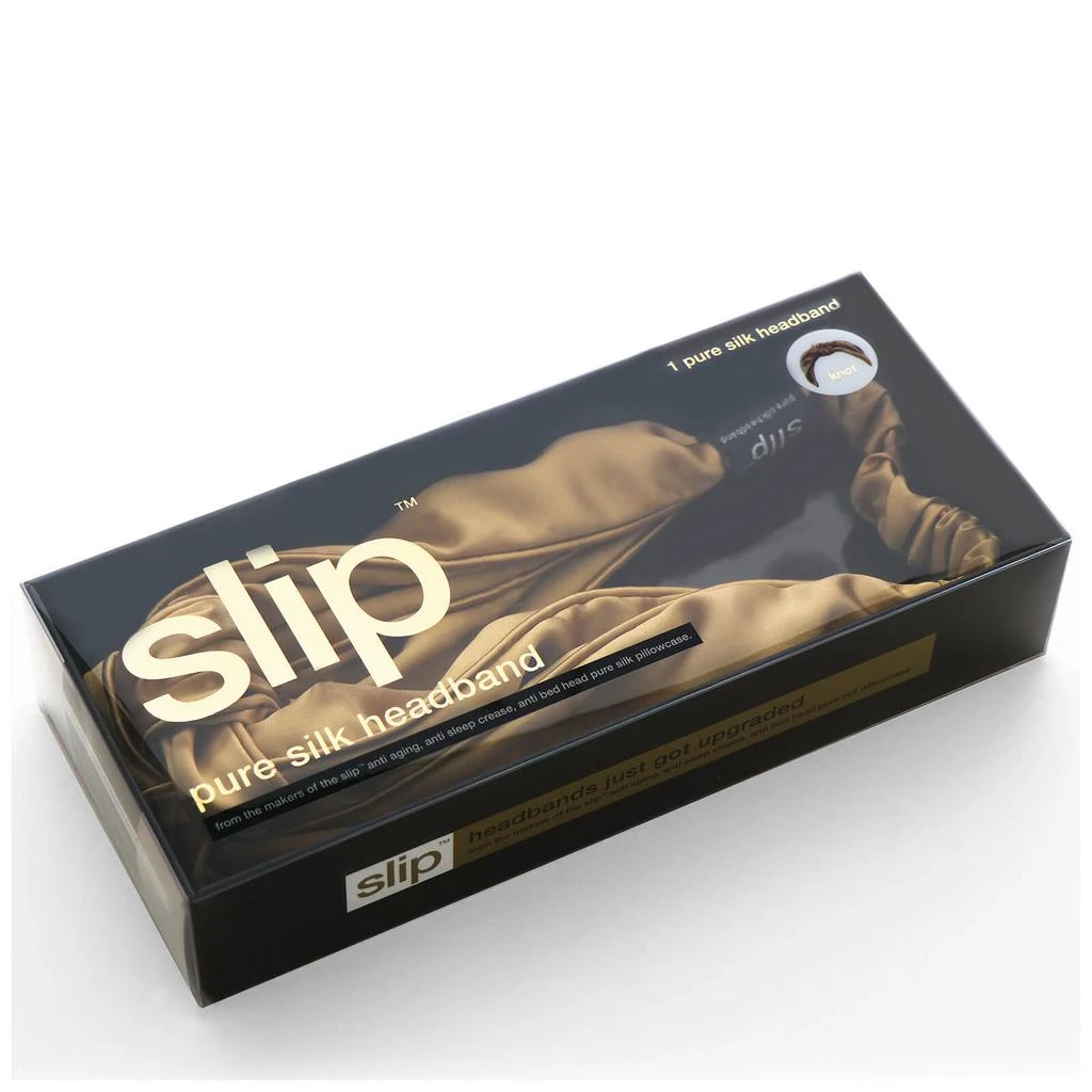 商品Slip|Slip Silk Knot Headband - Gold,价格¥561,第3张图片详细描述