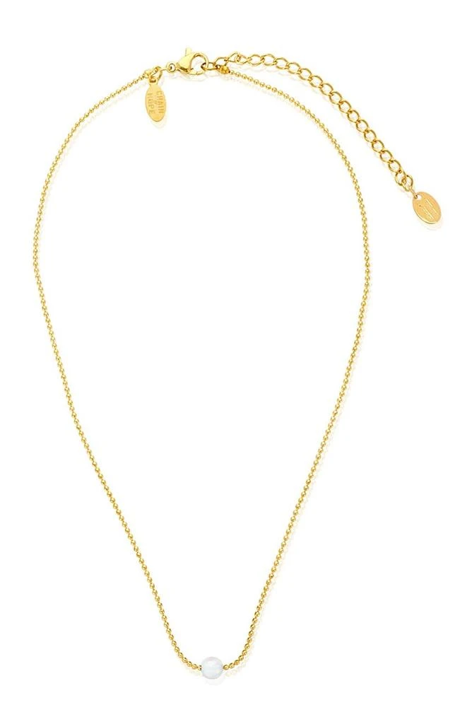 商品Sterling Forever|14K Yellow Gold Vermeil Lab Created Opal Pendant Necklace,价格¥312,第1张图片