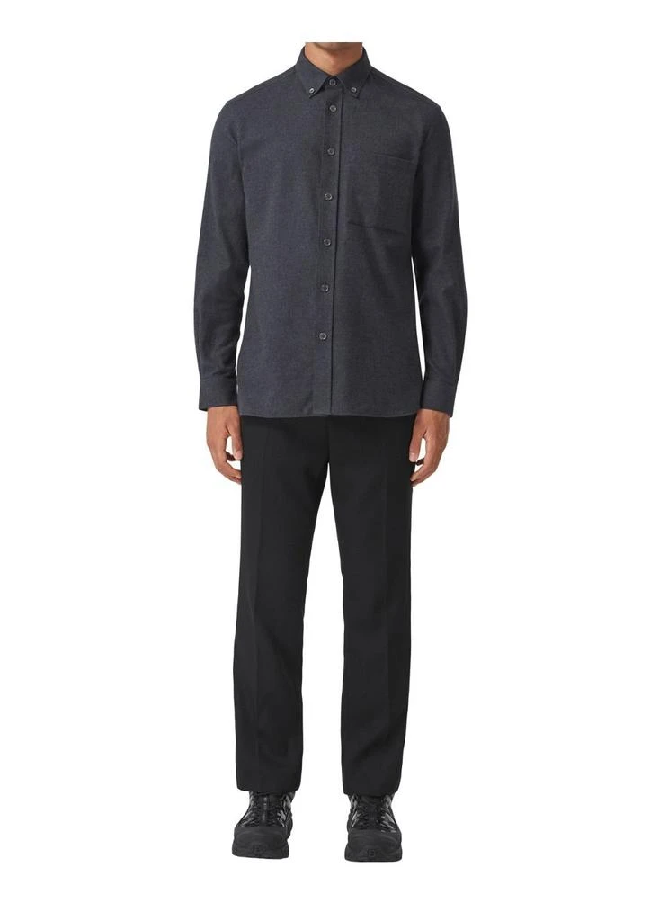 商品Burberry|Button-down collar cotton flannel shirt,价格¥4257,第4张图片详细描述