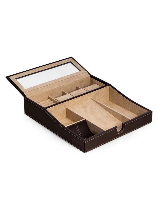 商品Bey-Berk|Leather Multi-Compartment Storage Valet,价格¥899,第3张图片详细描述