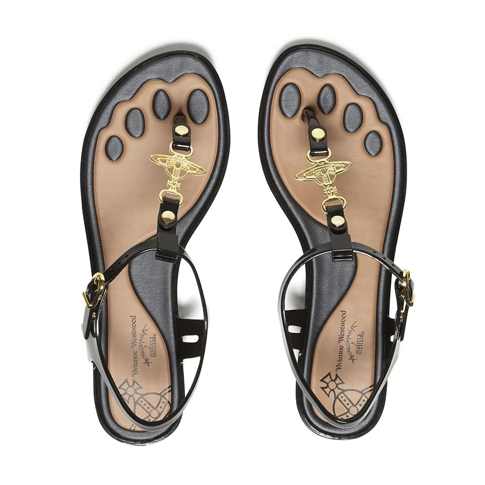 商品Vivienne Westwood|VIVIENNE WESTWOOD FOR MELISSA WOMEN'S SOLAR 21 TOE POST SANDALS - BLACK ORB,价格¥439,第2张图片详细描述