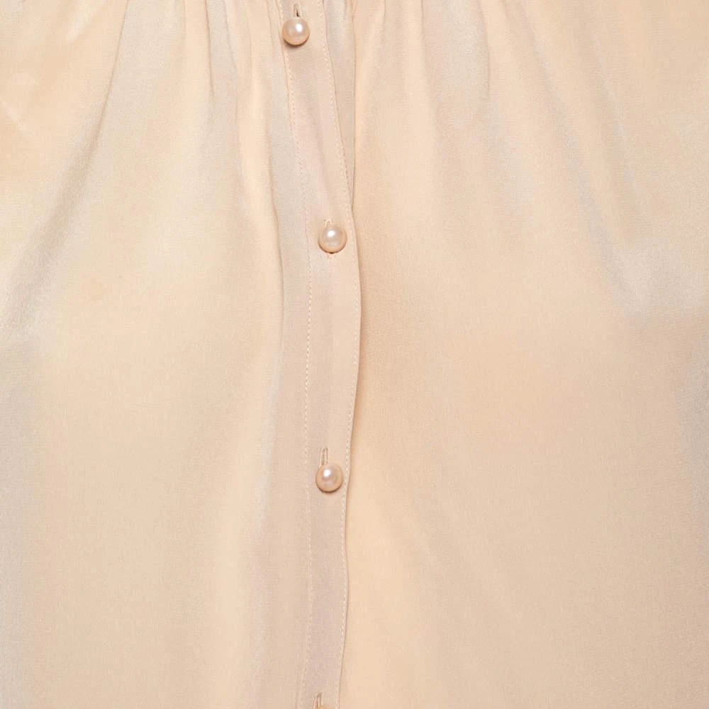 商品[二手商品] Joseph|Joseph Beige Silk Oriental Neckline Everett Button Front Top L,价格¥886,第4张图片详细描述