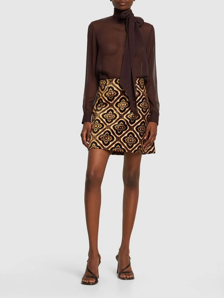商品ETRO|Tapestry Velvet Mini Skirt,价格¥5208,第1张图片