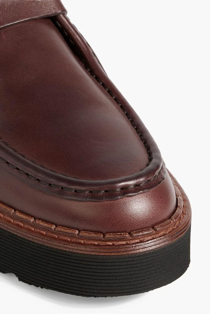 商品Tod's|Burnished leather platform loafers,价格¥2906,第4张图片详细描述