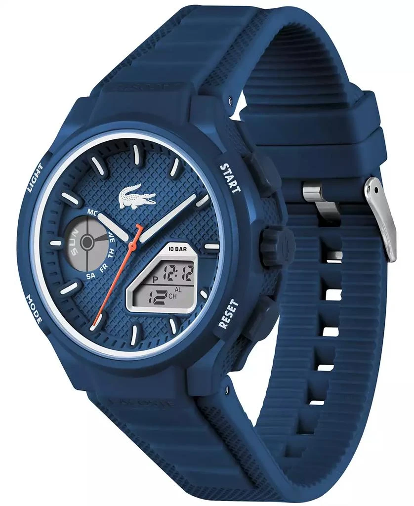 商品Lacoste|Men's LC33 Blue Silicone Strap Watch 45mm,价格¥711,第2张图片详细描述