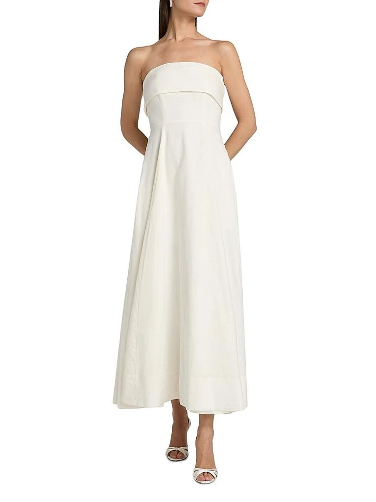 商品Nicholas the Label|Melody Linen-Blend Bandeau A-Line Maxi Dress,价格¥4054,第3张图片详细描述