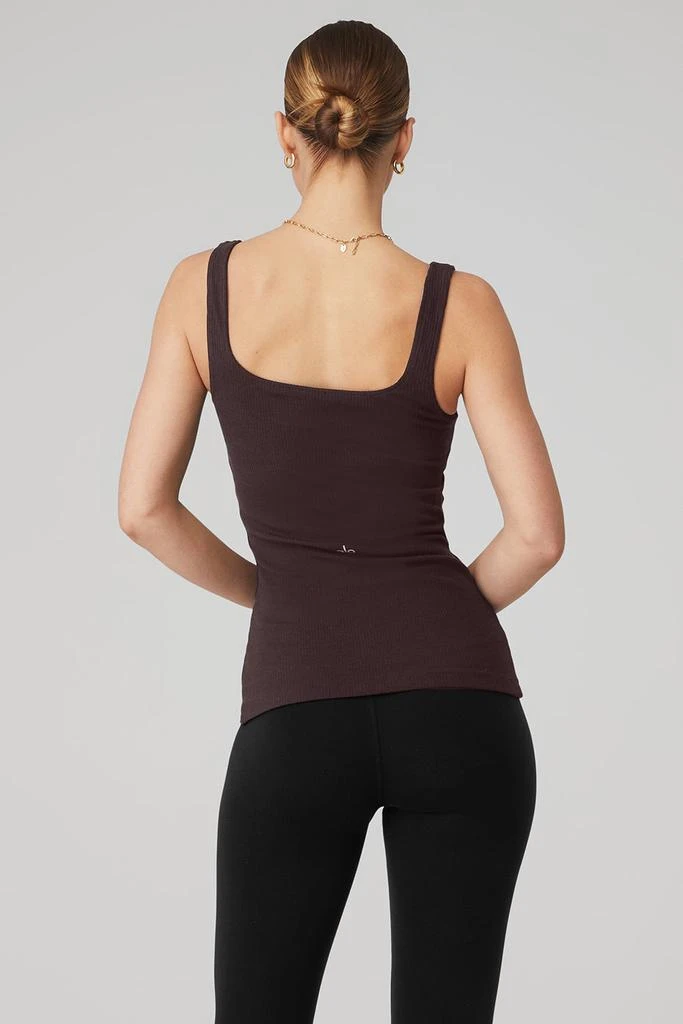 商品Alo|Ribbed Minimalist Tank - Raisin,价格¥557,第2张图片详细描述