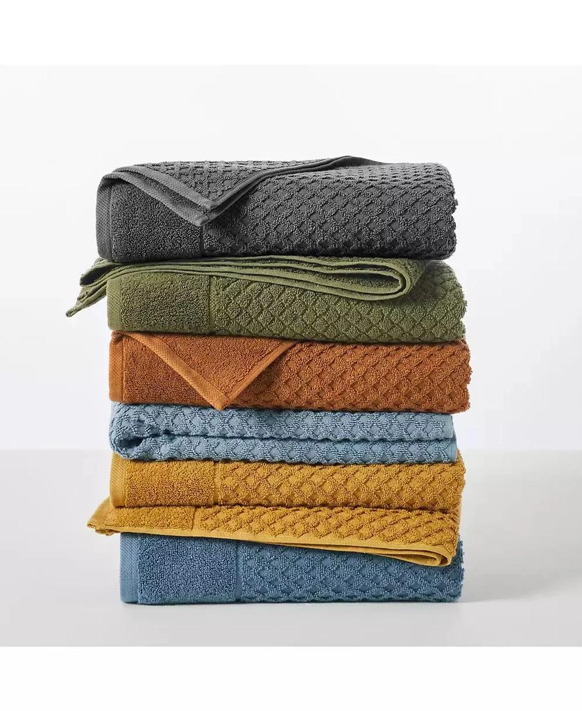 商品Linery & Co|Linery & Co. Cotton Diamond Textured 6-Piece Bath Towel Set,价格¥449,第2张图片详细描述