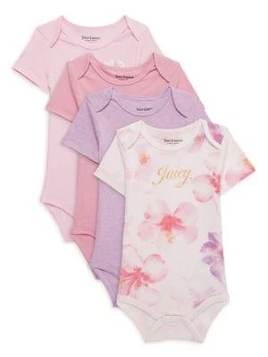 商品Juicy Couture|Baby Girl’s 4-Piece Bodysuit Set,价格¥121,第1张图片