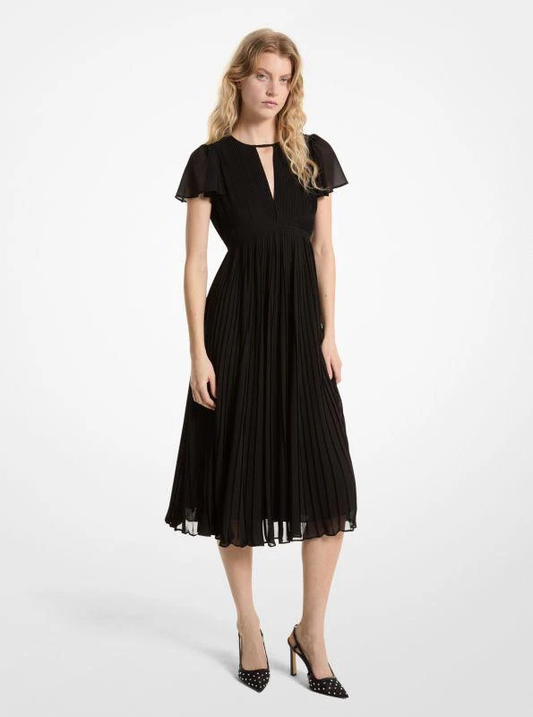 商品Michael Kors|Pleated Georgette Midi Dress,价格¥612,第1张图片