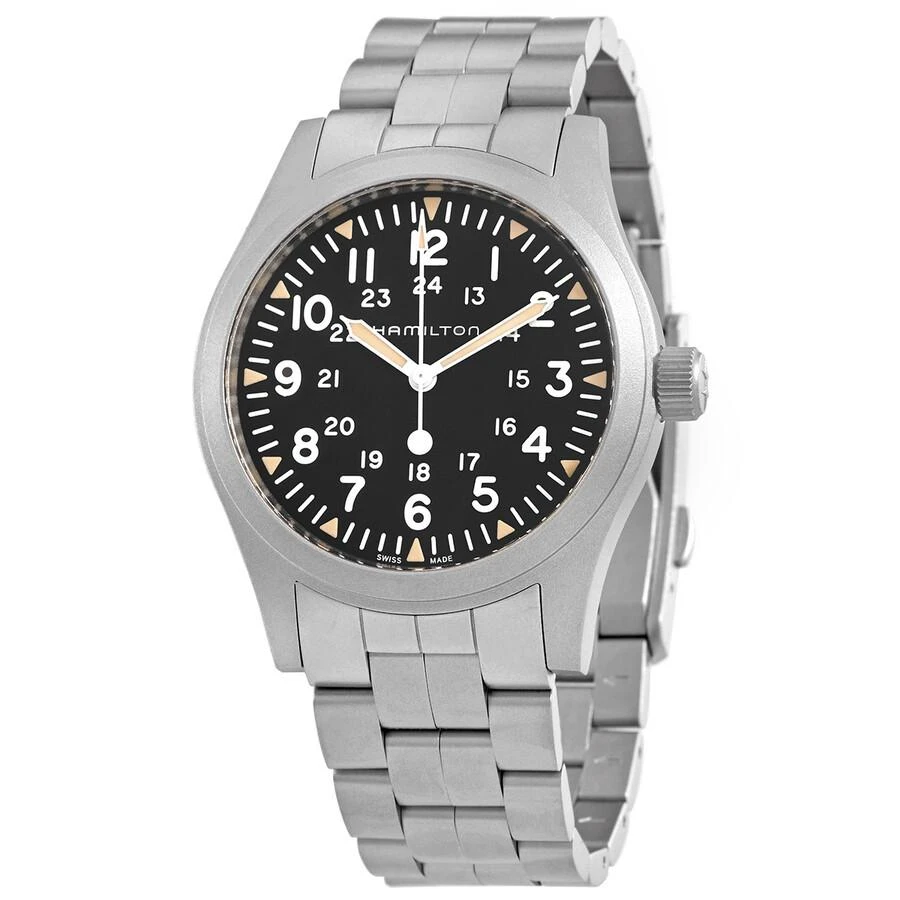 商品Hamilton|Khaki Field Hand Wind Black Dial Men's Watch H69529133,价格¥3815,第1张图片