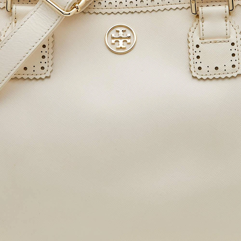 商品[二手商品] Tory Burch|Tory Burch Off White Leather Large Robinson Double Zip Tote,价格¥1363,第5张图片详细描述