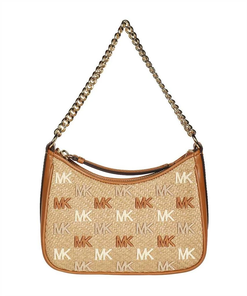 商品Michael Kors|Michael Kors JET SET CHARM SMALL LOGO EMBROIDERED STRAW SHOULDER Bag,价格¥1392,第1张图片