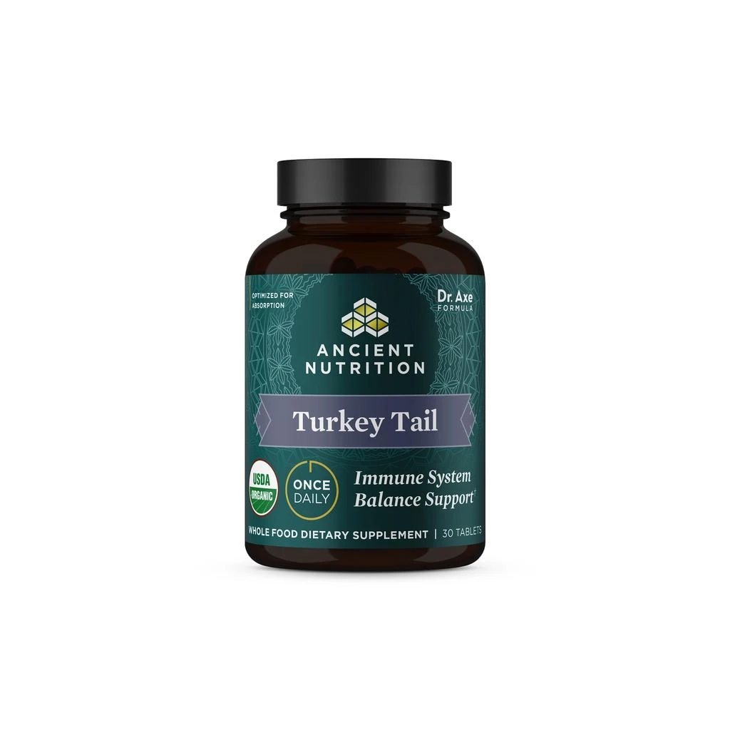 商品Ancient Nutrition|Turkey Tail Immune System Balance | Tablets (30 Tablets),价格¥227,第1张图片