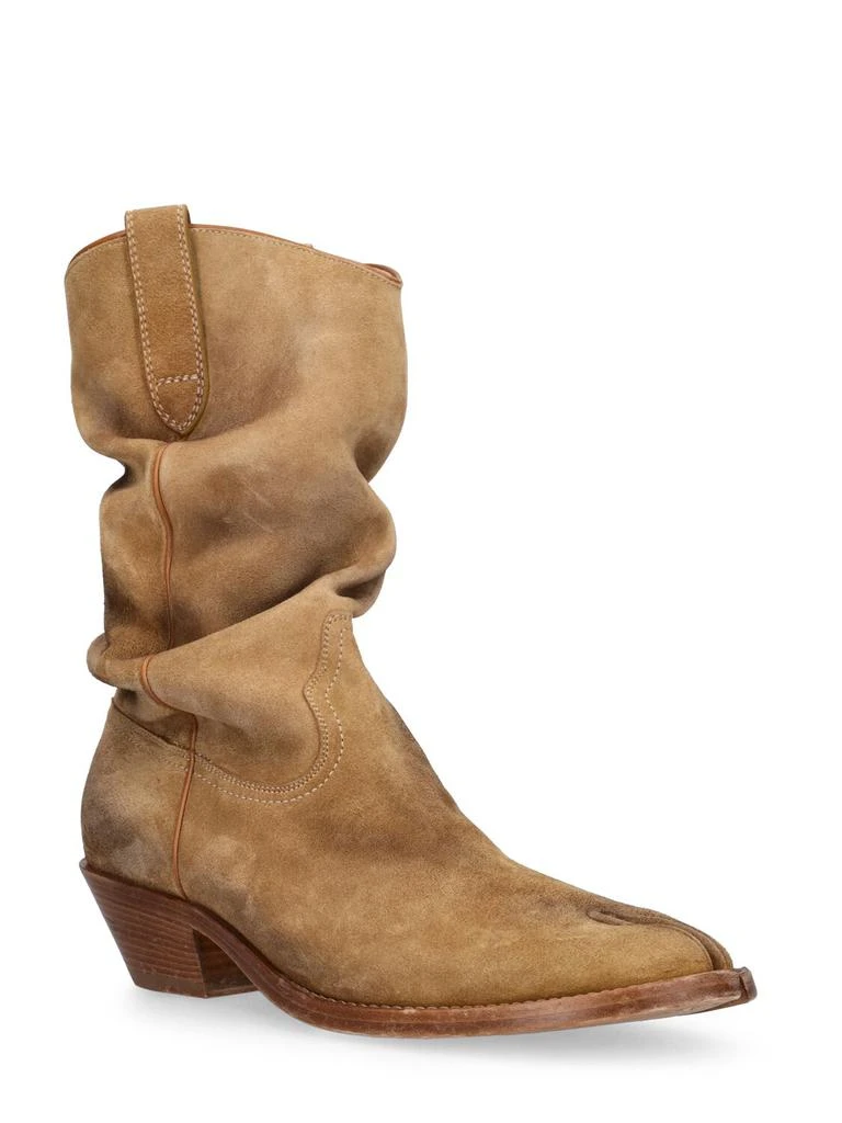 商品MAISON MARGIELA|55mm Suede Tabi Leather Western Boots,价格¥7255,第1张图片详细描述