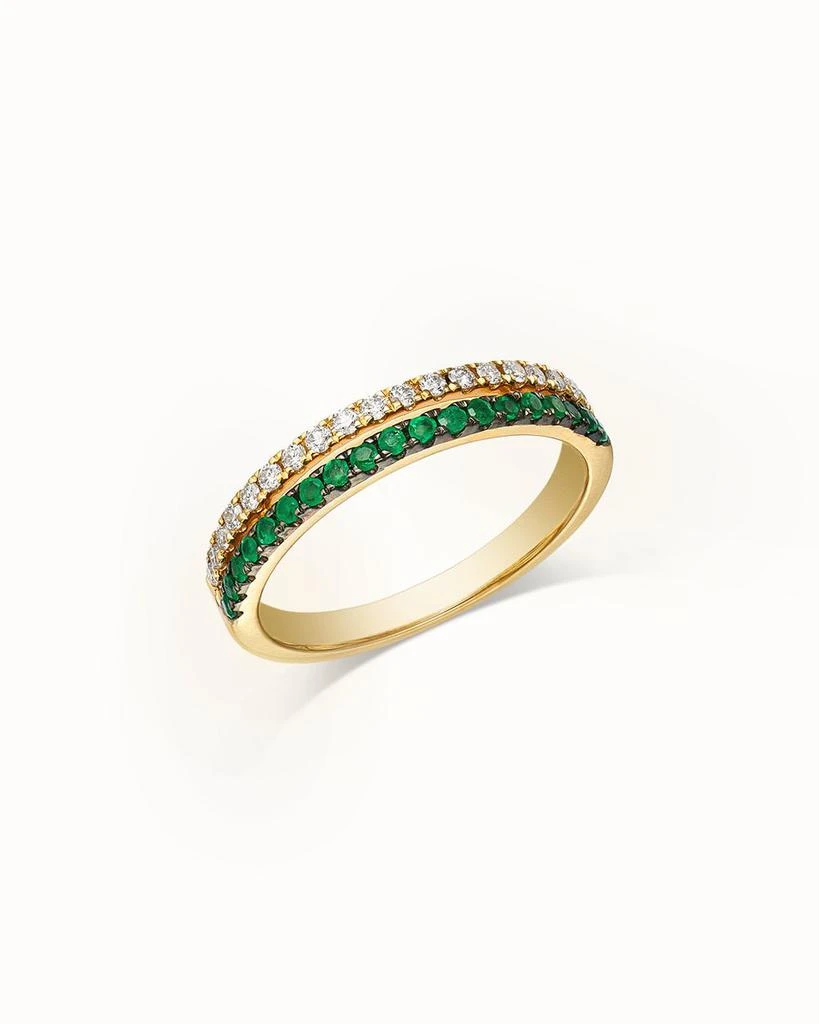 商品Bloomingdale's Fine Collection|Gemstone & Diamond Double Row Band in 14K Yellow Gold,价格¥8338,第1张图片详细描述